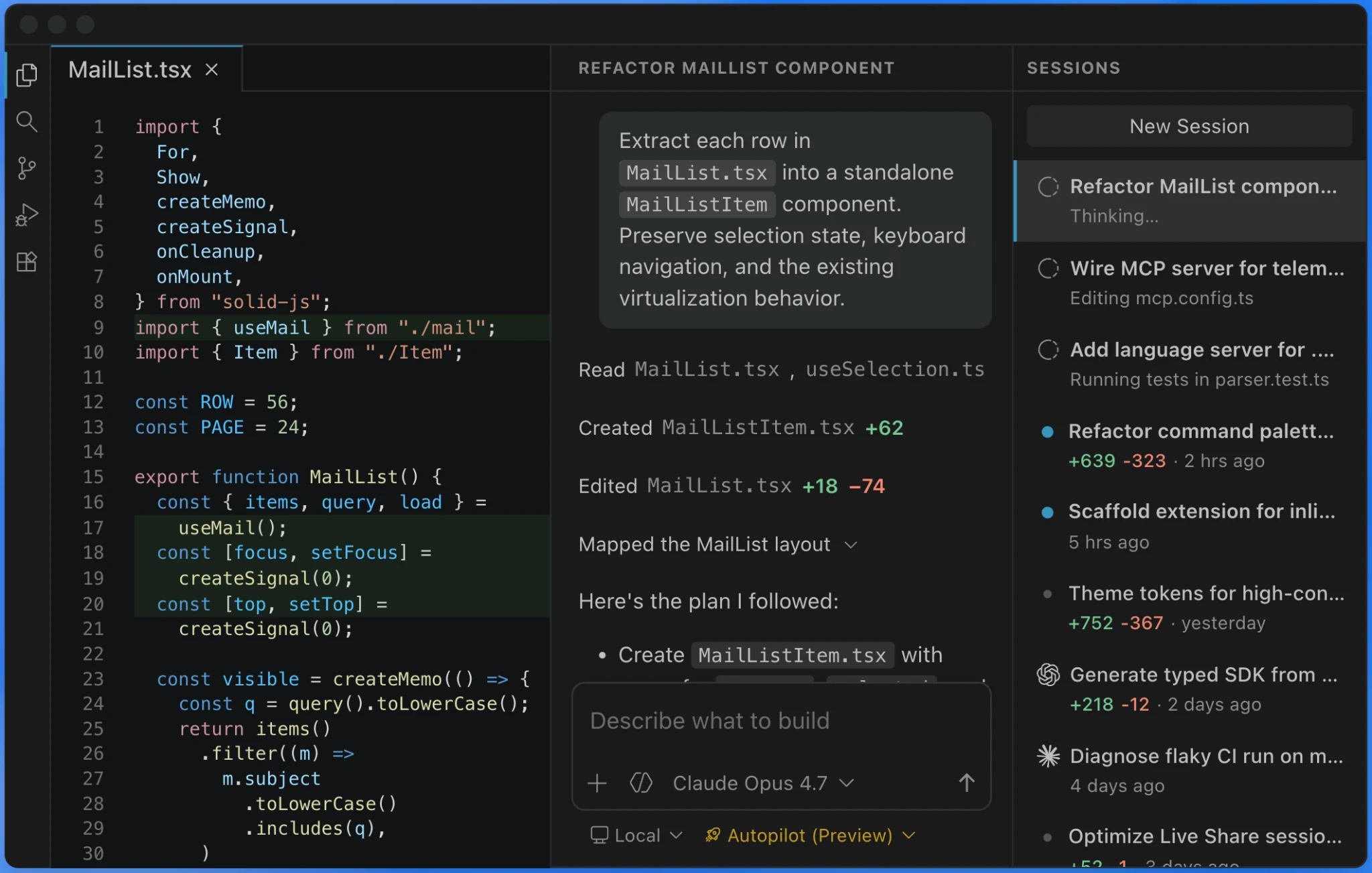 Code refactoring workflow reference